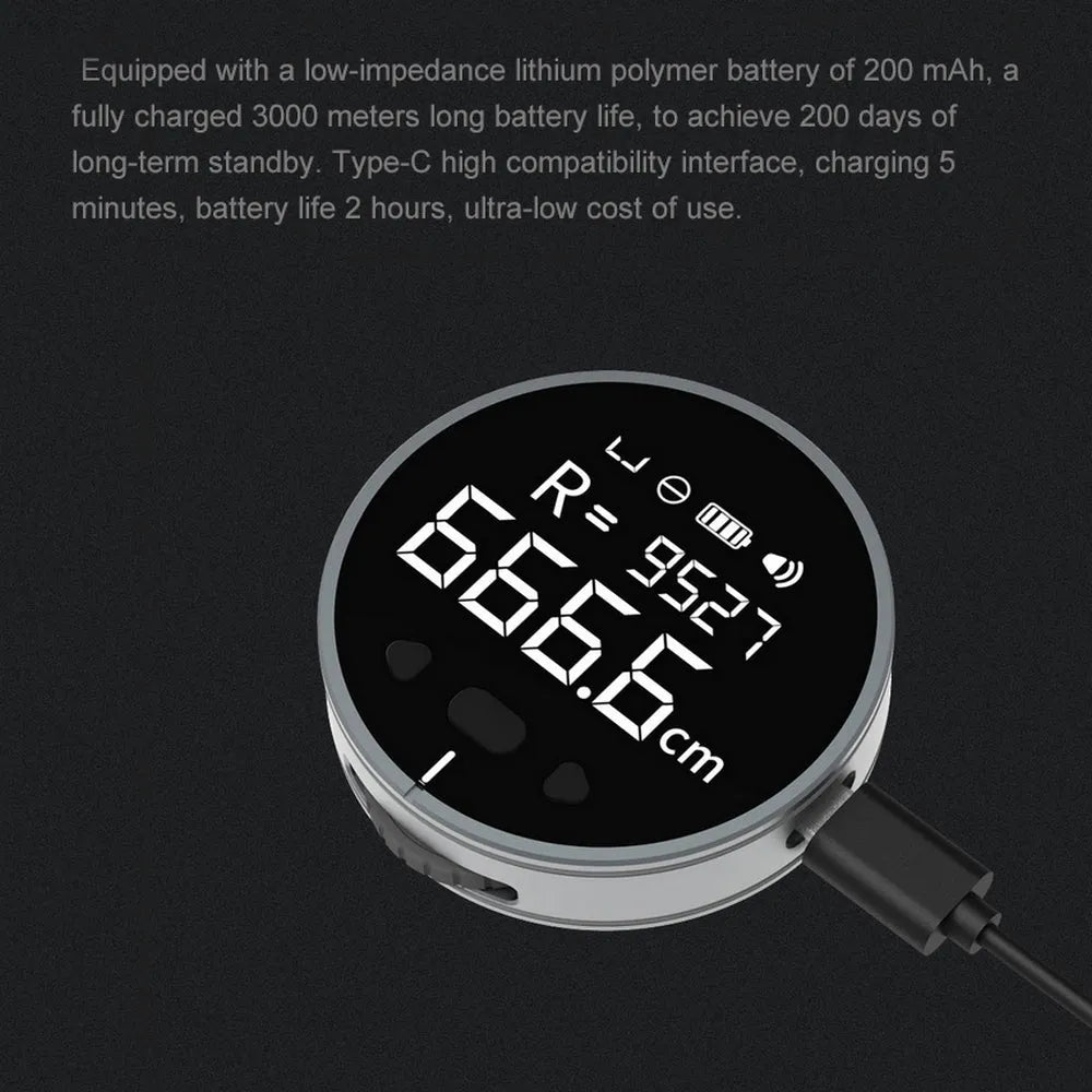 Distance Measuring Instrument Electronic Measuring Ruler Tape Measure High Definition Digital LCD High Precision Electronic Measuring Ruler Tool - Bellarte Enchanté Distance Measuring Instrument Electronic Measuring Ruler Tape Measure High Definition Digital LCD High Precision Electronic Measuring Ruler Tool